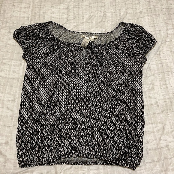 black and white blouse Large - Picture 1 of 3